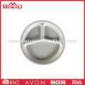 White hotel use round divided plate food divider plate